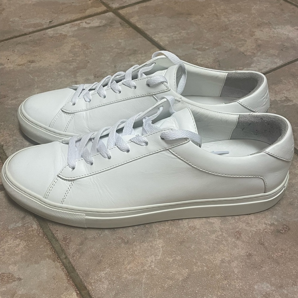 USED KOIO TRIPLE WHITE SNEAKERS